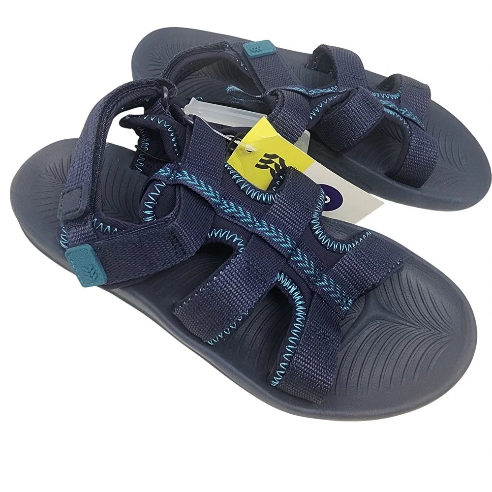 All in Motion Lumi Sandals Kids 6 Navy Blue Recycled‎ Strappy Sporty Hiking NWT